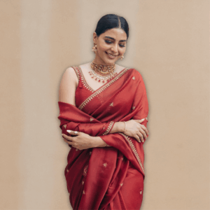 Crimson Embroidered Saree